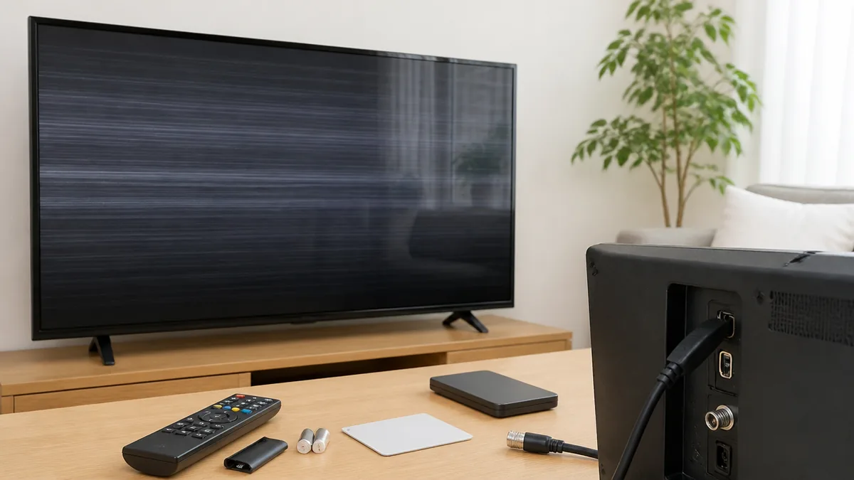 テレビ ちらつきは故障とは限らない｜ホーム画面でも出るかで分かる原因5つと試す順番のアイキャッチ画像