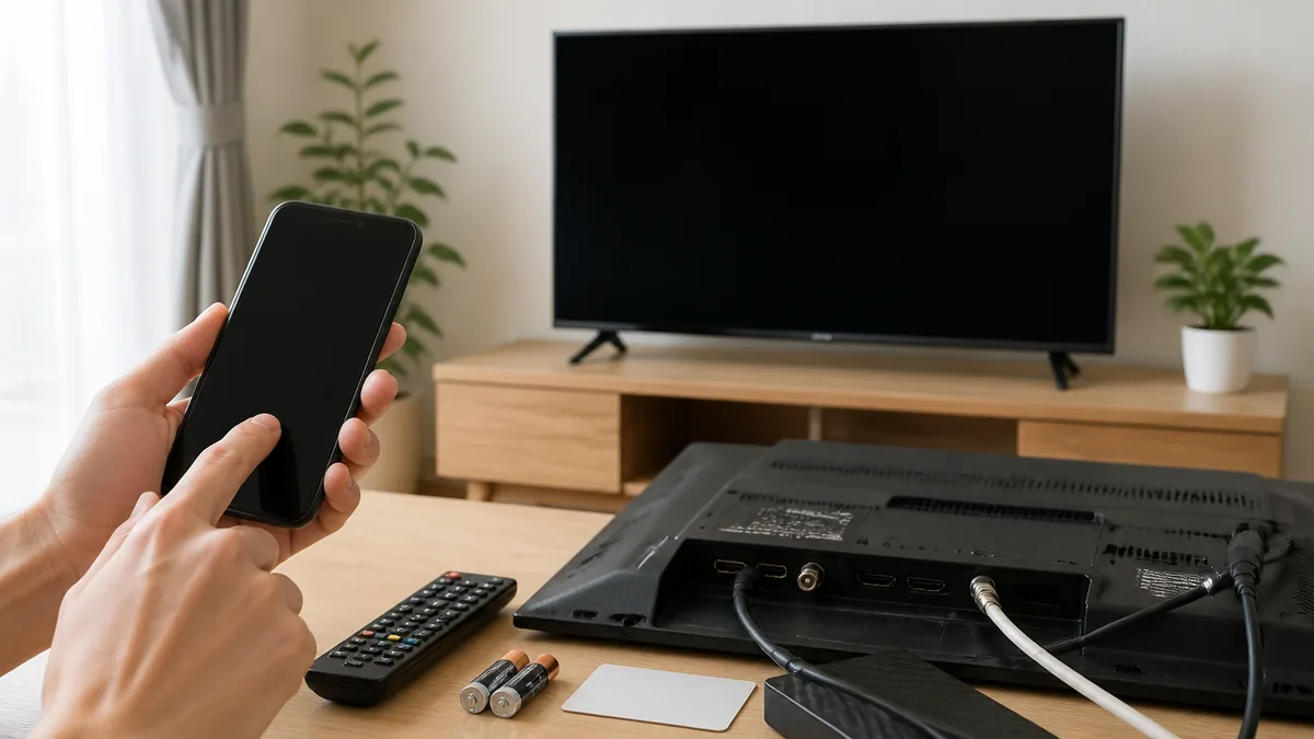 テレビが手元にない・もう映らないときは？ スマホから遠隔でログアウトするの解説画像