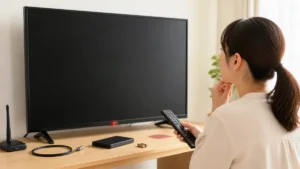 テレビ 電源ランプ 点滅は色で意味が違う｜赤は5秒以上抜いて回数を数えるのアイキャッチ画像