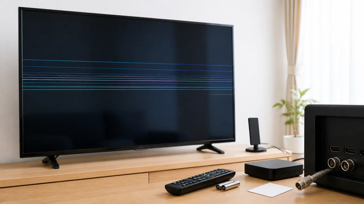 テレビ 画面線はメニューを開くと消えるか｜故障かケーブルかを分ける5つの手順のアイキャッチ画像