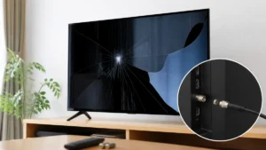 液晶テレビ割れた修理代の目安｜40型で45,000円〜の公式例と保証が効かない理由のアイキャッチ画像