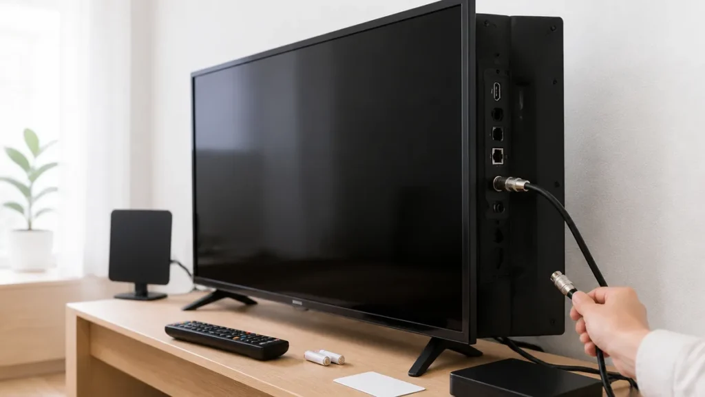 テレビ 電源つかない 赤点滅は本体からの合図｜プラグを抜く前に数える点滅回数と4社の違いのアイキャッチ画像