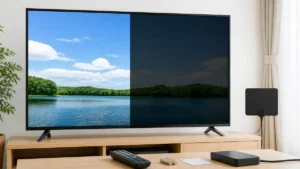 テレビ 半分暗いのは故障とは限らない｜番組表で見る境目と修理か買い替えかの判断のアイキャッチ画像
