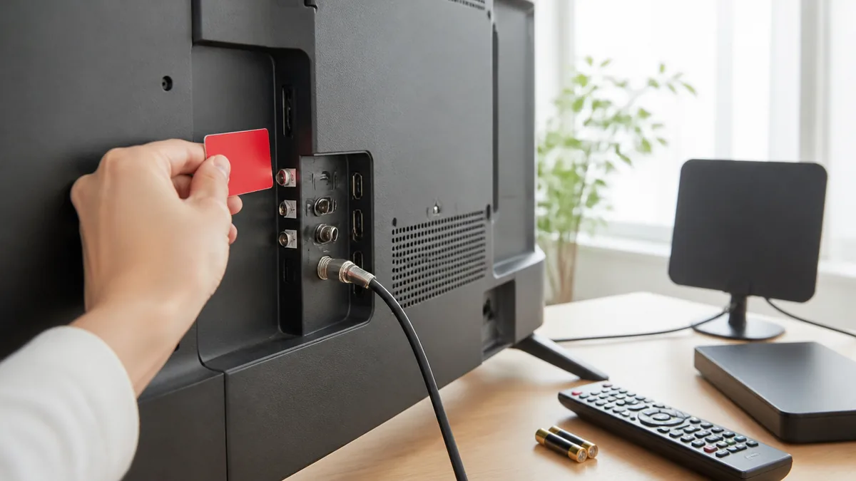 B-CASカードとは？テレビに挿さっている小さなICカードの正体の解説画像