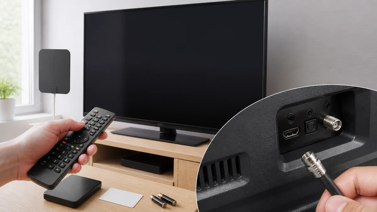 リモコンで直らないときは、テレビ本体のボタンで番号を切り換えるの解説画像
