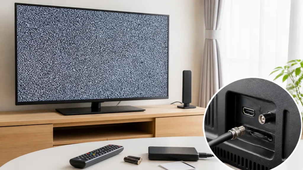 テレビのノイズは画面か音かで疑う場所が違う｜700MHz障害が無料対策になる条件ものアイキャッチ画像