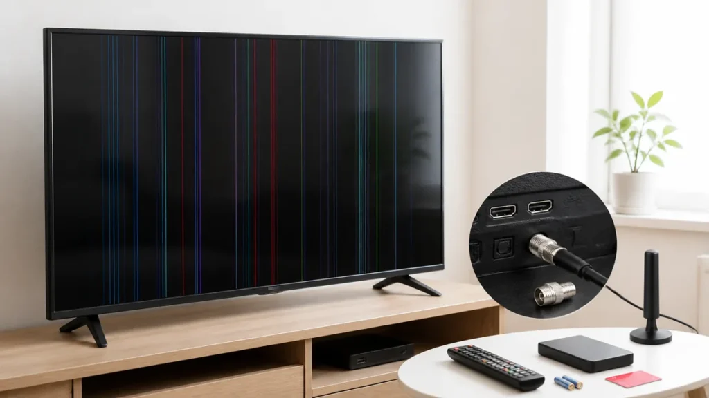 液晶テレビ 縦線 直し方｜番組表にも出るかで分かる故障の境目と試す順番4つのアイキャッチ画像